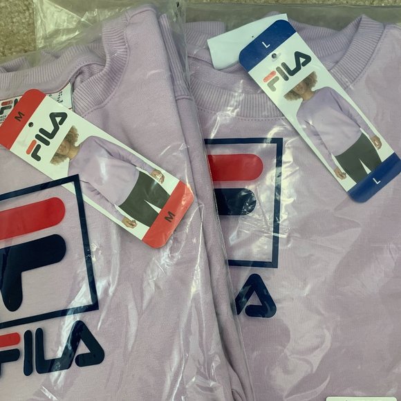 Fila French Terry Long Sleeve Crew Neck Sweatshirt Pullover Shirt - Picture 3 of 9